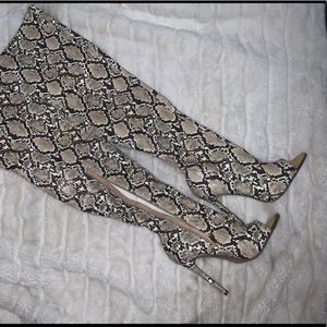 Thigh High Snakeskin Boots